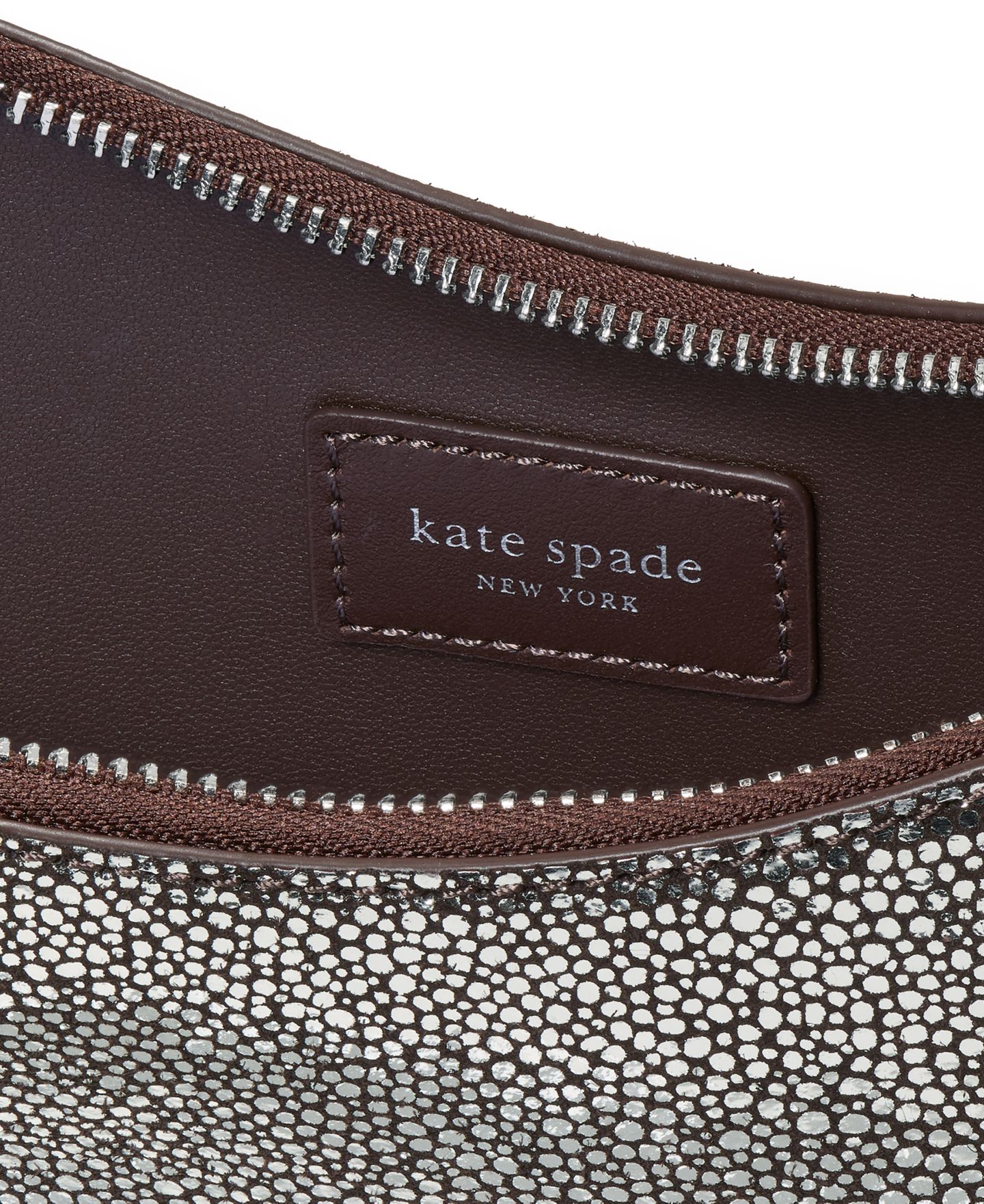 Женская сумка kate spade new york Metallic Dot Printed Small Shoulder, цвет: Металлик — фото 8