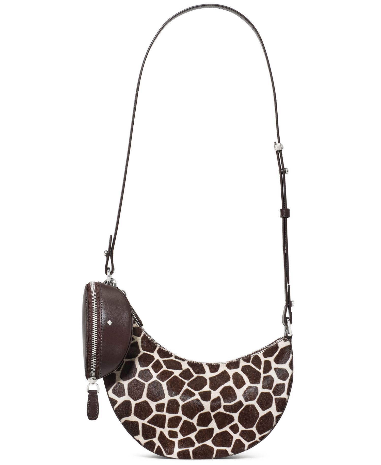 Duo Small Giraffe Print Calf Hair Crossbody Bag