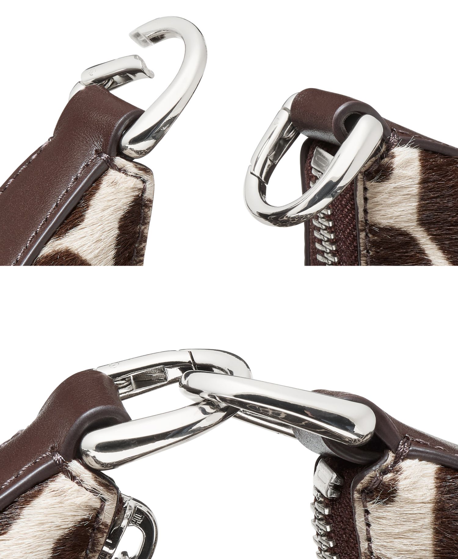 Duo Small Giraffe Print Calf Hair Crossbody Bag