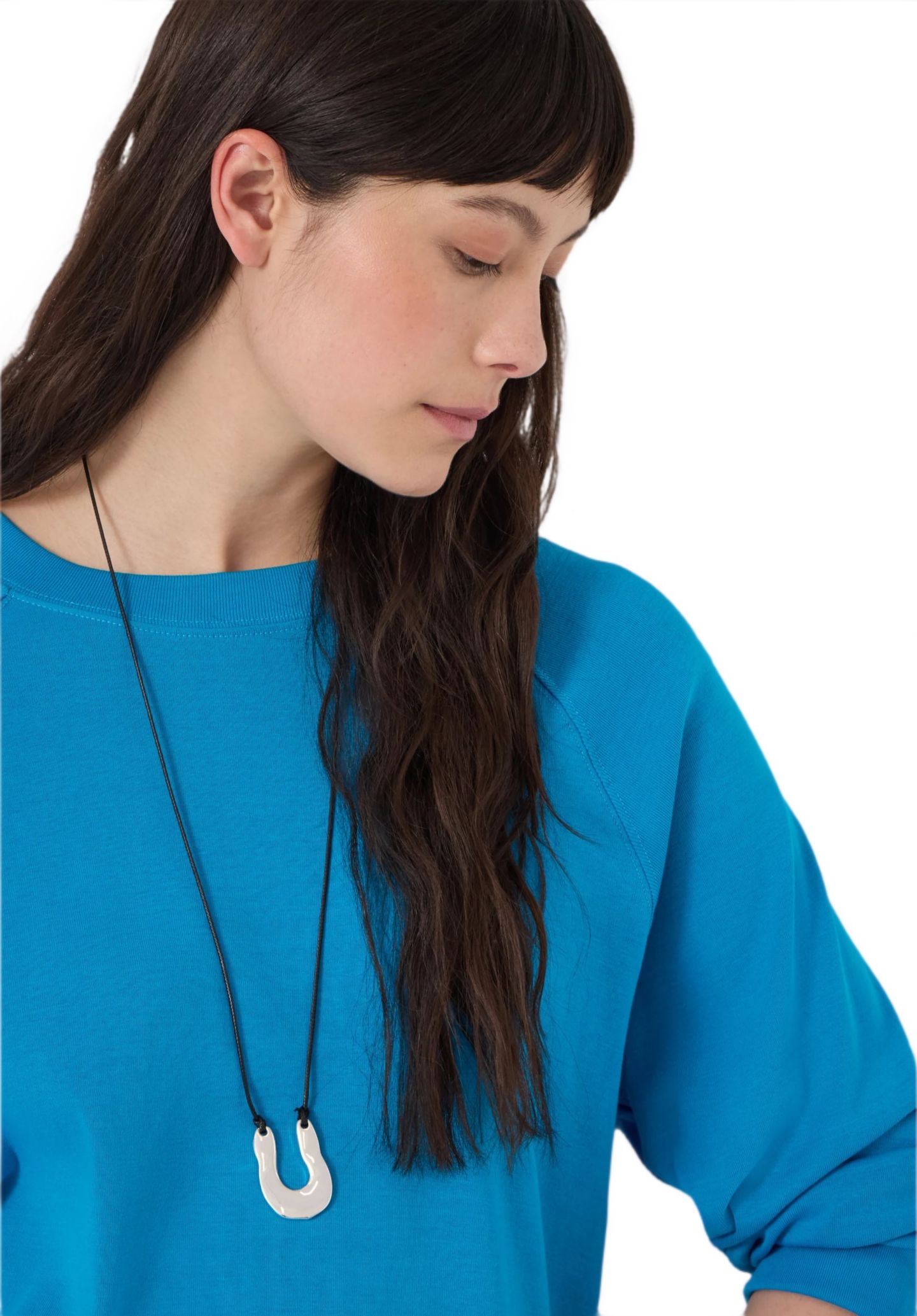 Женский топ Hush Matilda Long-Sleeve Crewneck Raglan, цвет: Аквамариновый синий — фото 4