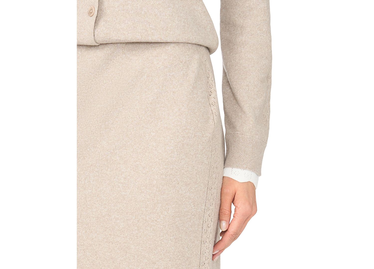 Women's Pull-On Pencil Knit Midi Skirt