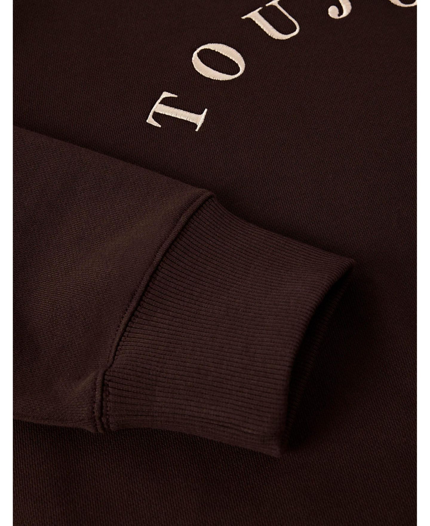 Женская толстовка Whistles Toujours Logo Relaxed-Fit Crewneck, цвет: Шоколадный — фото 5