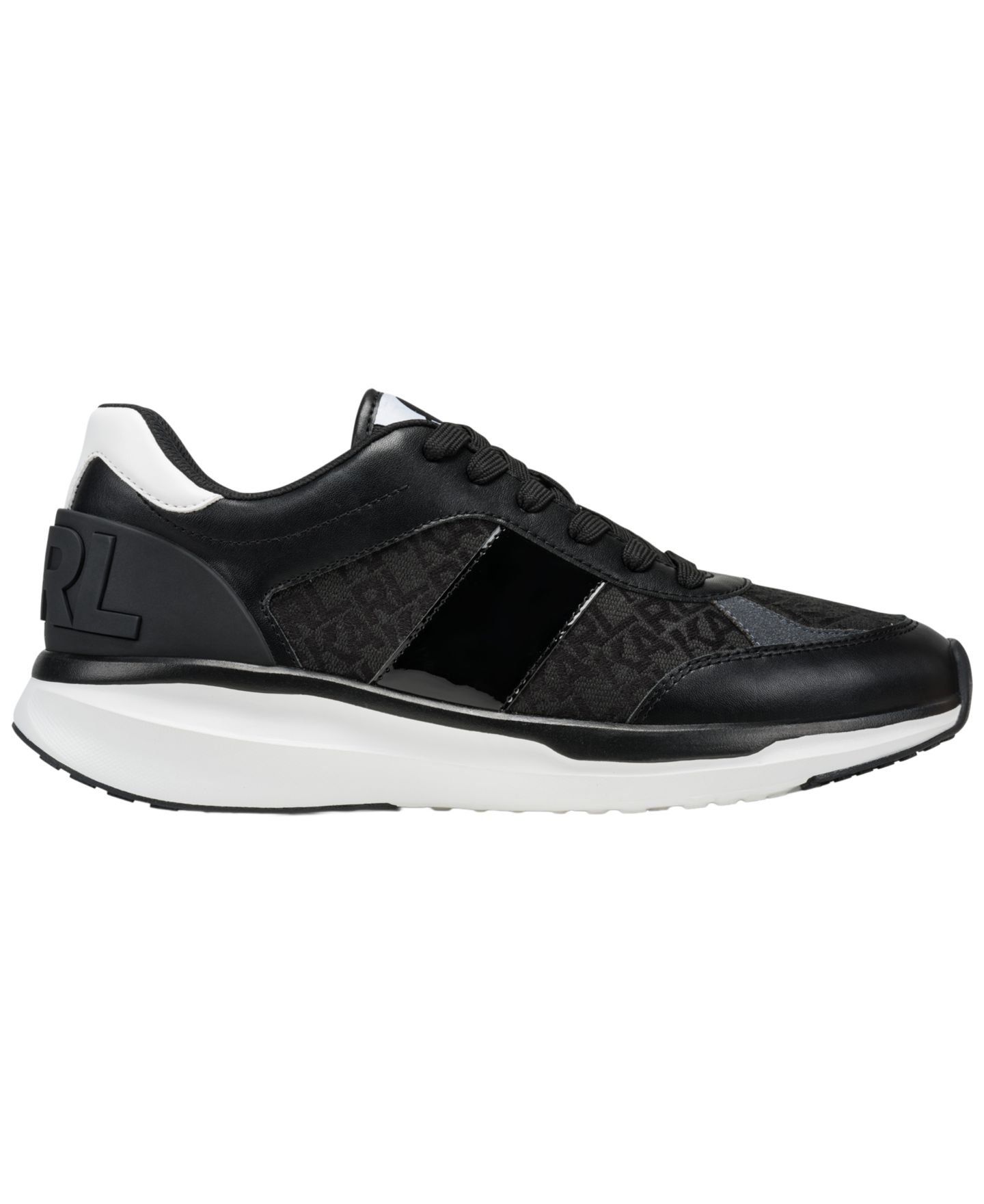 Мужские кроссовки KARL LAGERFELD PARIS Gerald Round-Toe, цвет: Чёрный — фото 2