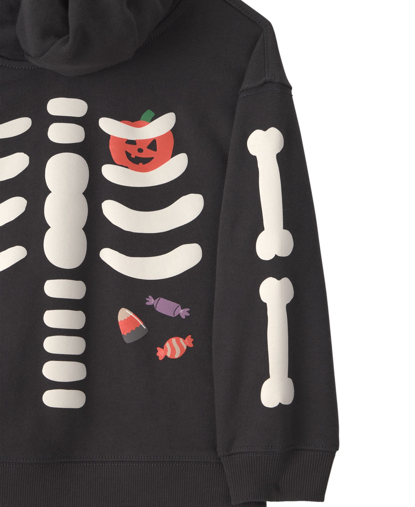 Худи Carter's Skeleton Halloween для мальчиков-малышей, цвет: Чёрный / Белый — фото 2