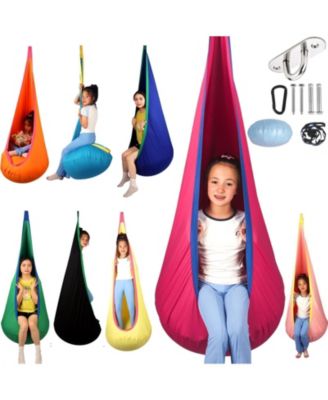 Sensory Pod Hammock Swing For Indoor Outdoor Use With Inflatable Cushion And Hardware Kit For Special Needs