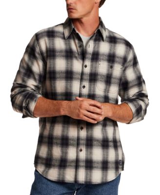 Men's Waffle Flannel Plaid Shirt