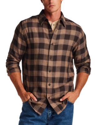 Men's Gauze Dobby Plaid Shirt