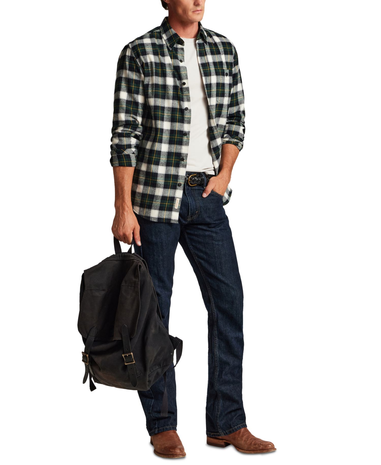 Men's Plaid Flannel Regular-Fit Shirt