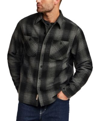 Men's Faux Wool Shirt Jacket