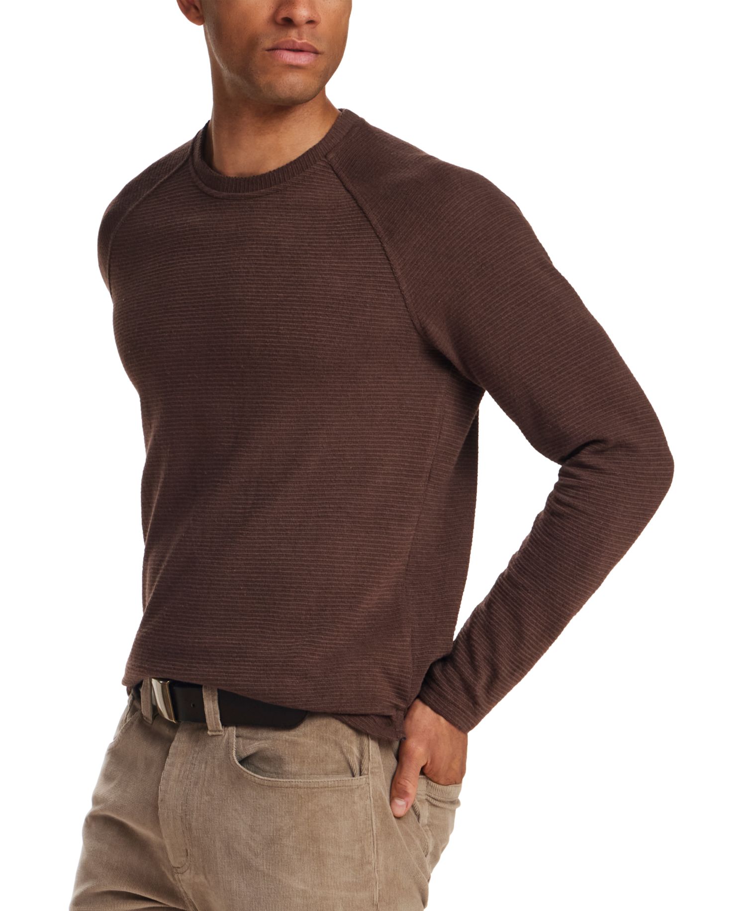 Men's Ribbed Raglan Crewneck T-Shirt