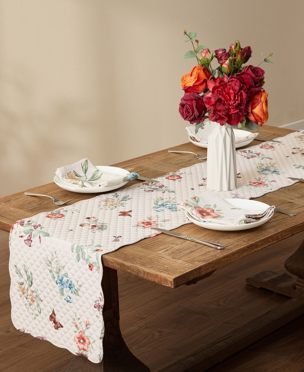 Lenox Butterfly Meadow Fall Quilted Runner, 14" x 72"