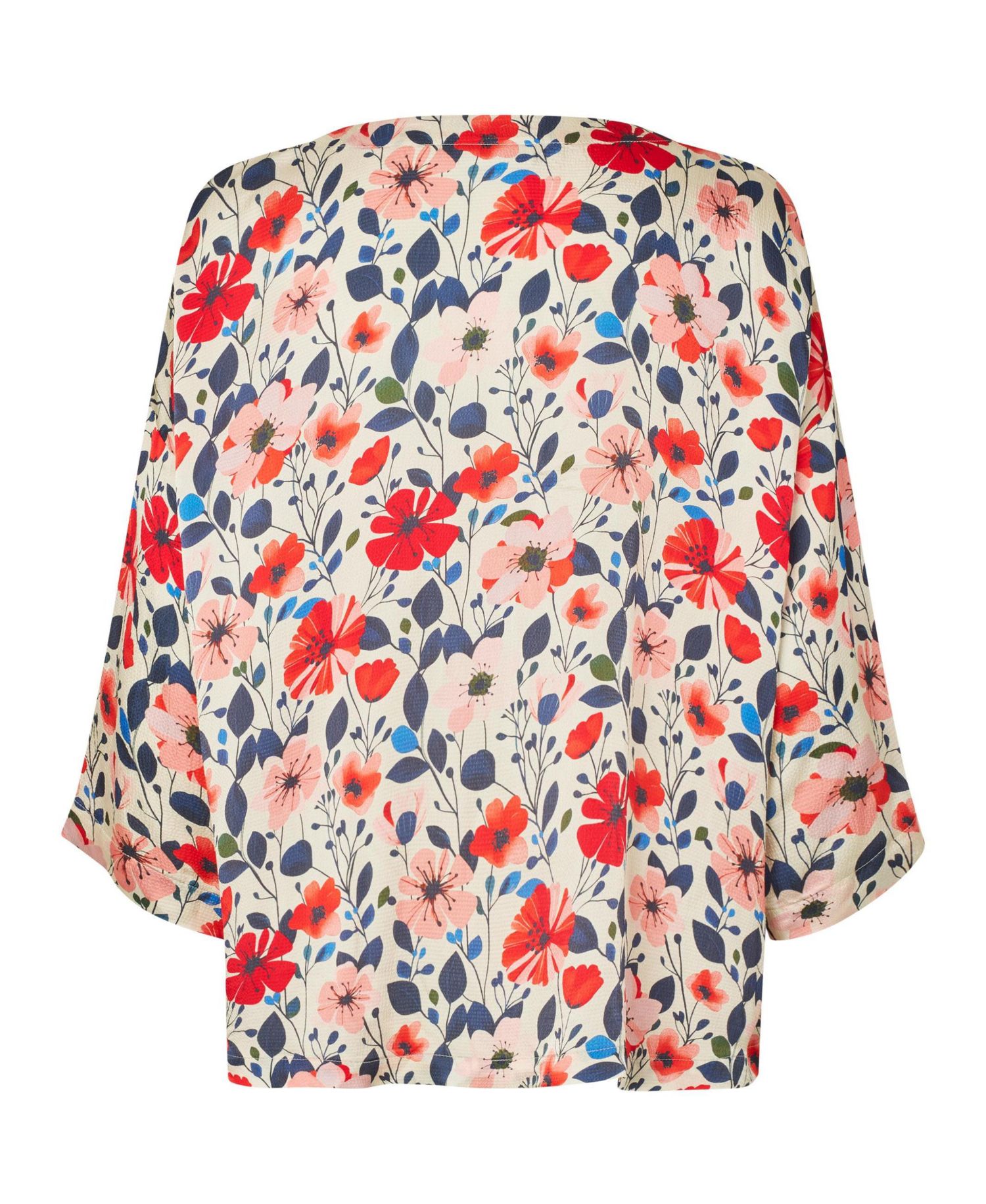 Women's Floral 3/4-Sleeve Relaxed Tunic Blouse