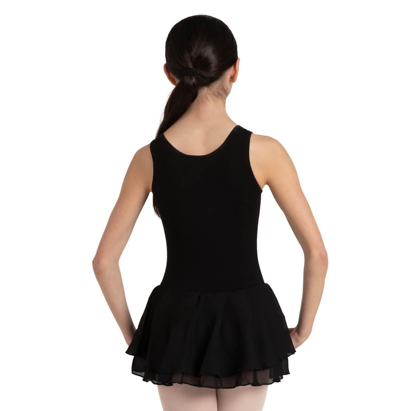 Детское платье Capezio Double Layer Skirt Tank Dress - Girls, цвет: Чёрный — фото 5