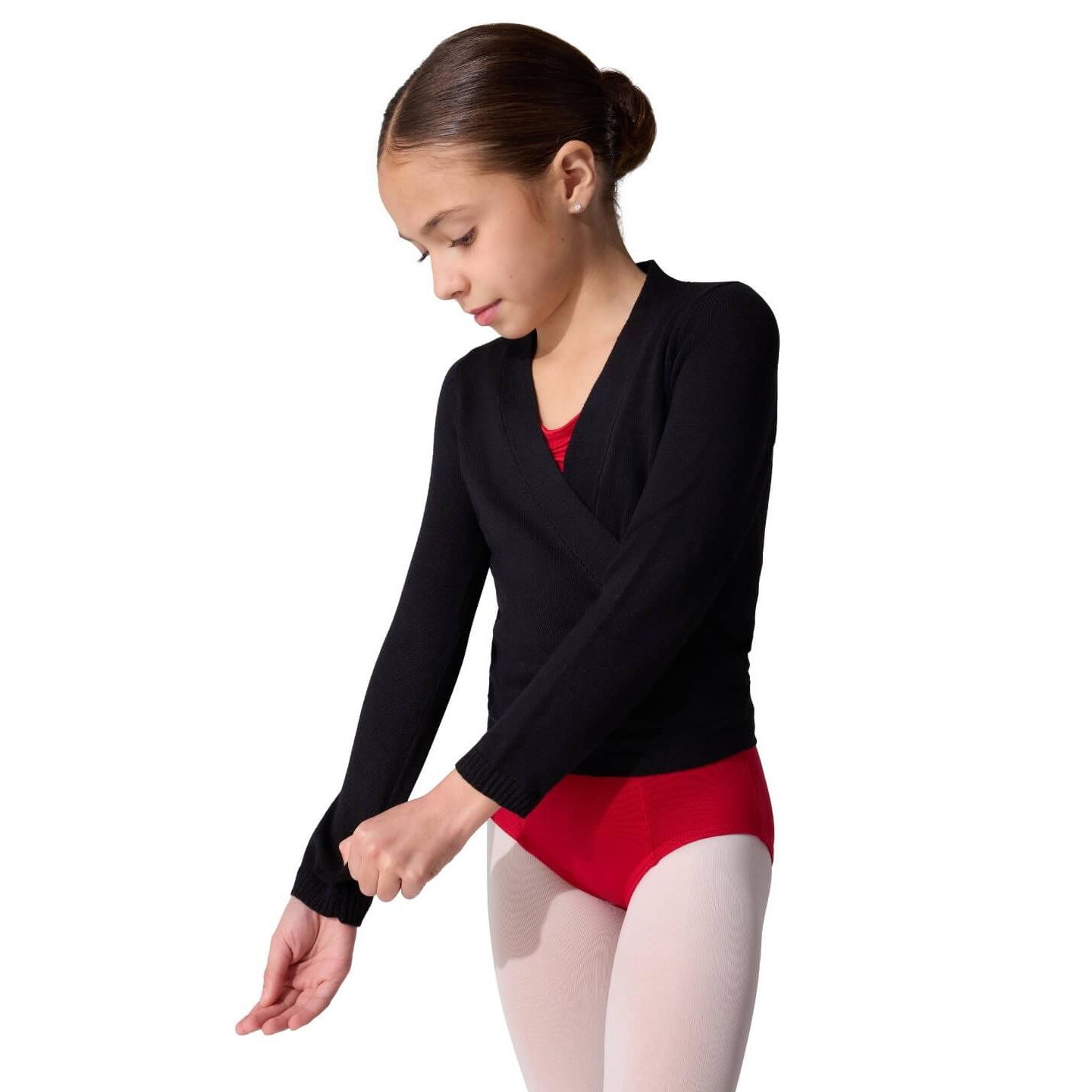 Женский свитер Capezio Juniors' Wrap - Girls, цвет: Чёрный — фото 2