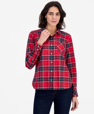 Women's Tartan Roll-Tab Shirt