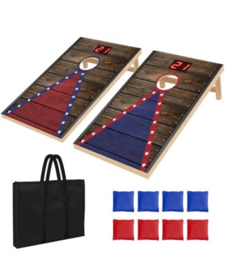 Electronic Cornhole Set Automatic Scoring Wood 8 Bags