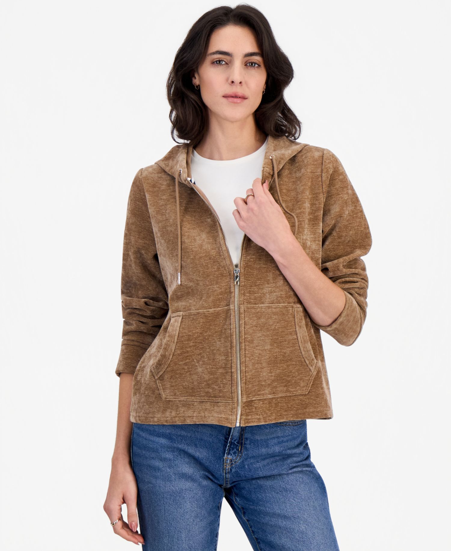 Women's Full-Zip Double-Rib Hoodie