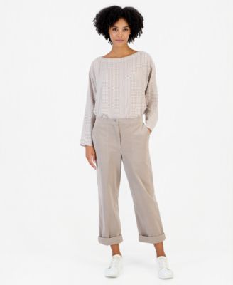 Women's Corduroy Straight Ankle Pants