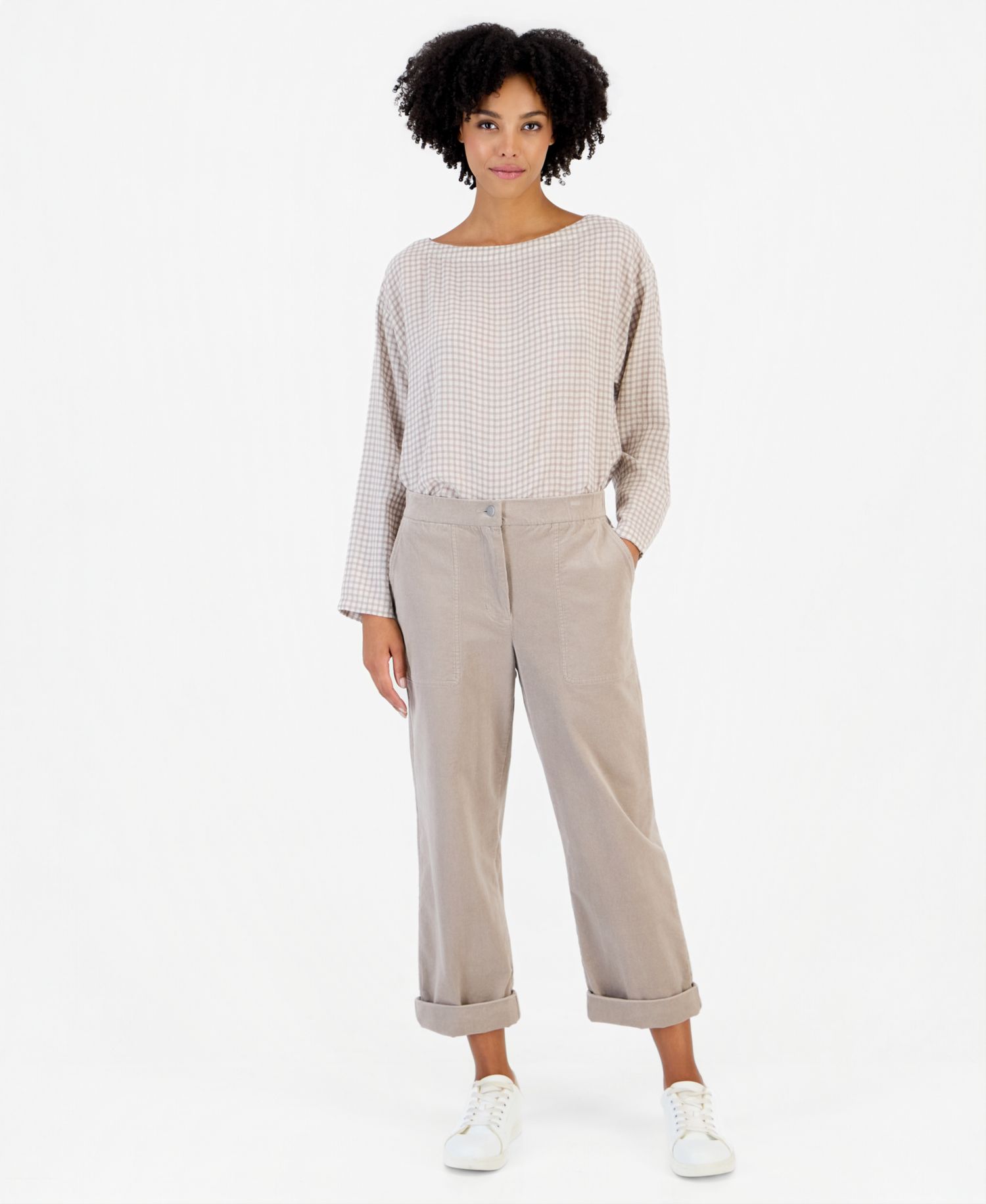 Women's Corduroy Straight Ankle Pants