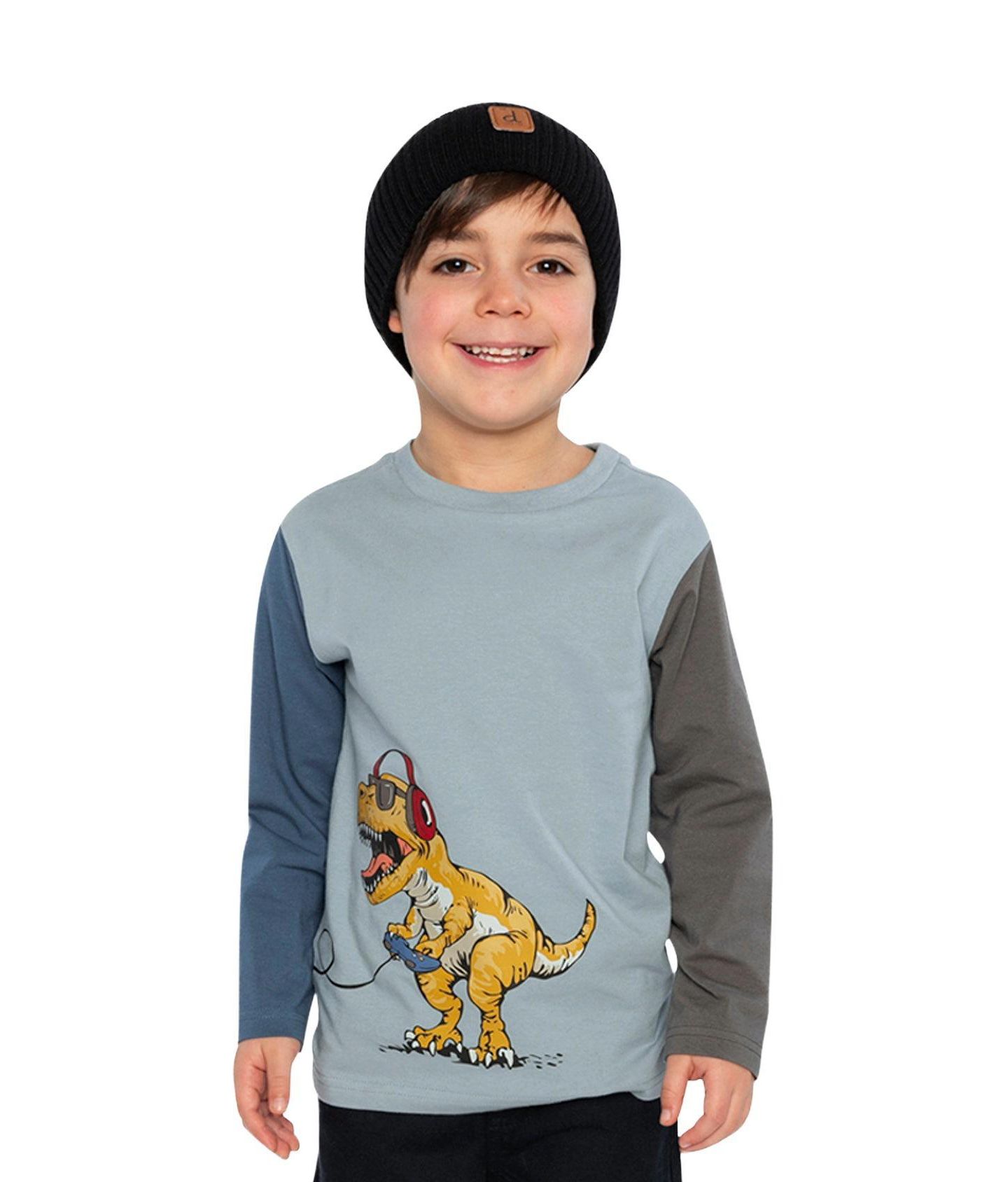 Футболка Deux par Deux Long Sleeve Cotton для мальчиков, цвет: Небесно-голубой — фото 4