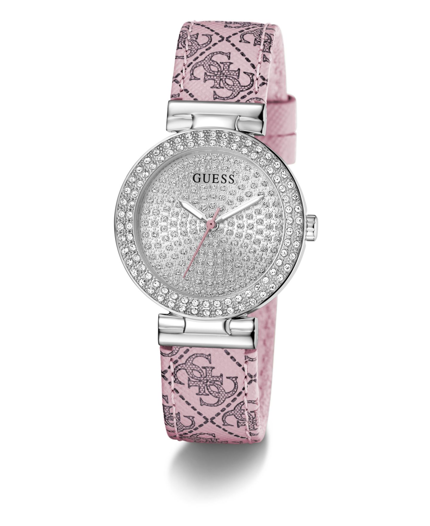 Женские часы GUESS Quartz Pink Genuine Leather 32mm — фото 5