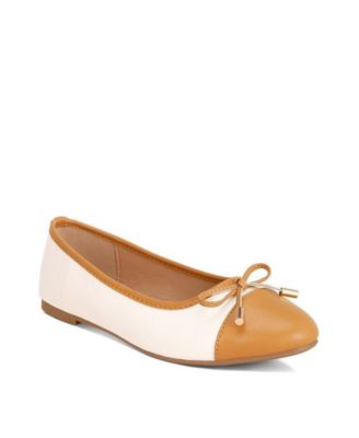 Womens Natania Two Tone Ballet Flats
