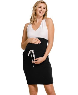 Maternity High-Waisted Pencil Skirt with Pockets