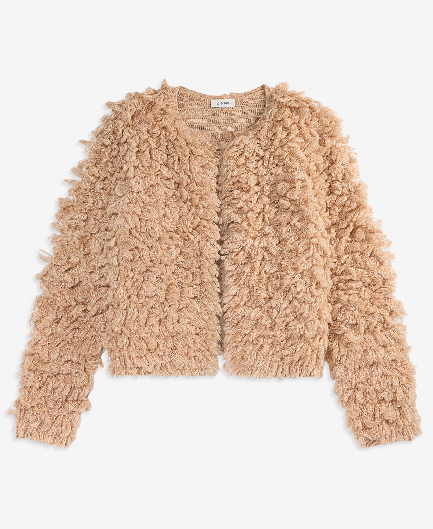 Women's Loopy Textured Cropped Cardigan