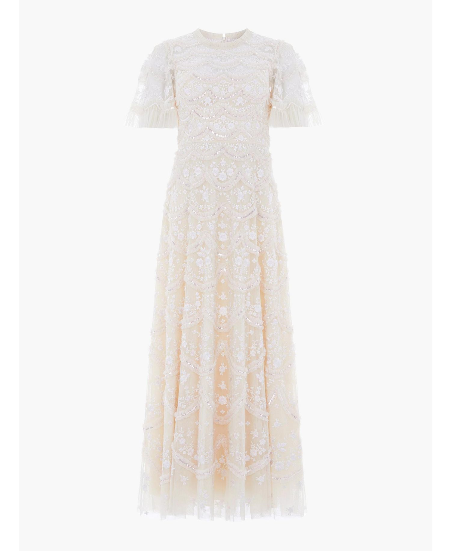 Women's Lily Bloom Floral-Print Tiered Sequin Dress