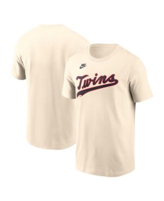 Men's Cream Minnesota Twins 2026 Field of Dreams Wordmark T-Shirt