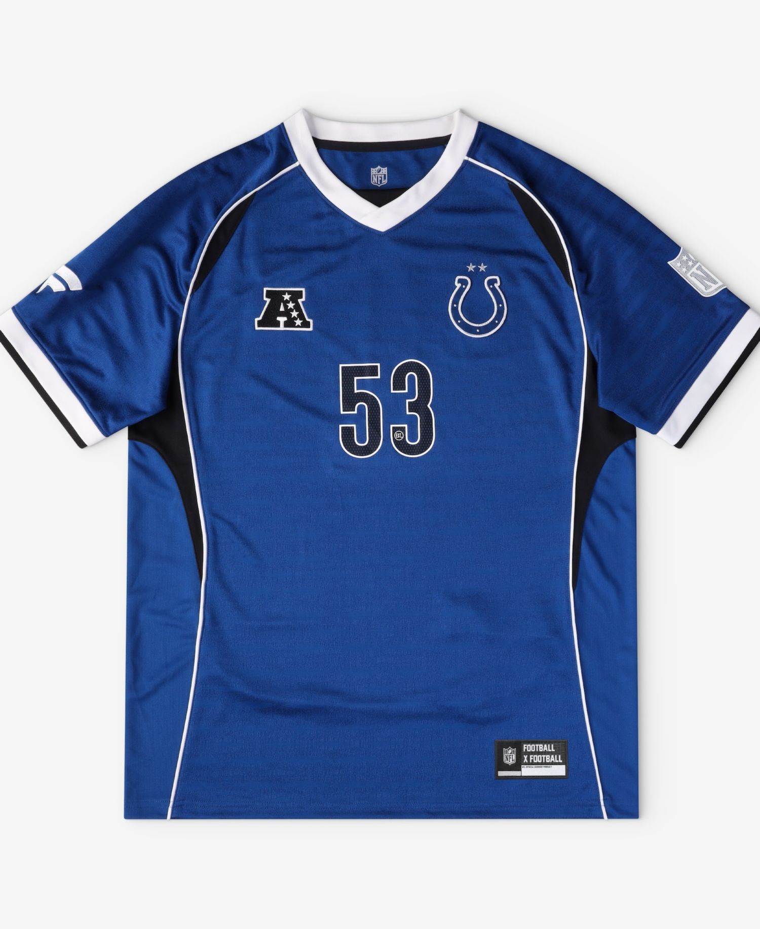 Men's Royal Indianapolis Colts Football x Football V-Neck Fan Jersey