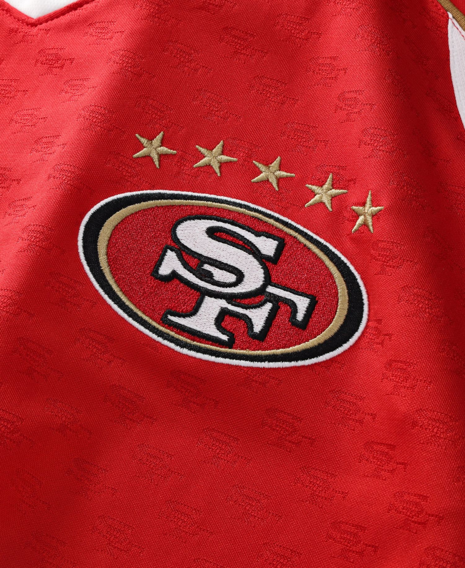 Men's Scarlet San Francisco 49ers Football x Football V-Neck Fan Jersey