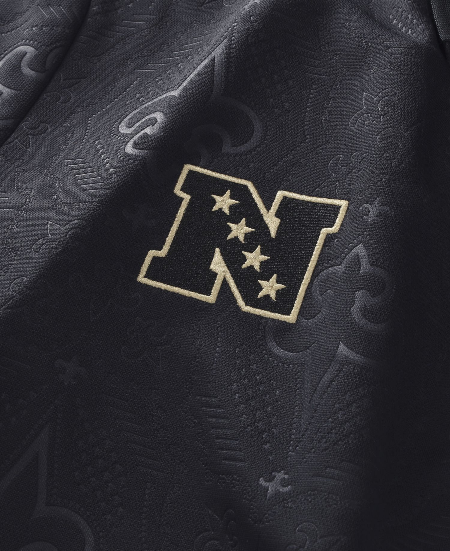 Big Boys and Girls Black New Orleans Saints Football x Football Collared Fan Jersey