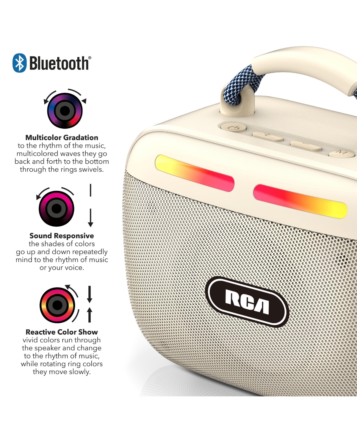 Rca Flex-30 Rgb Lights Portable Bluetooth Speaker