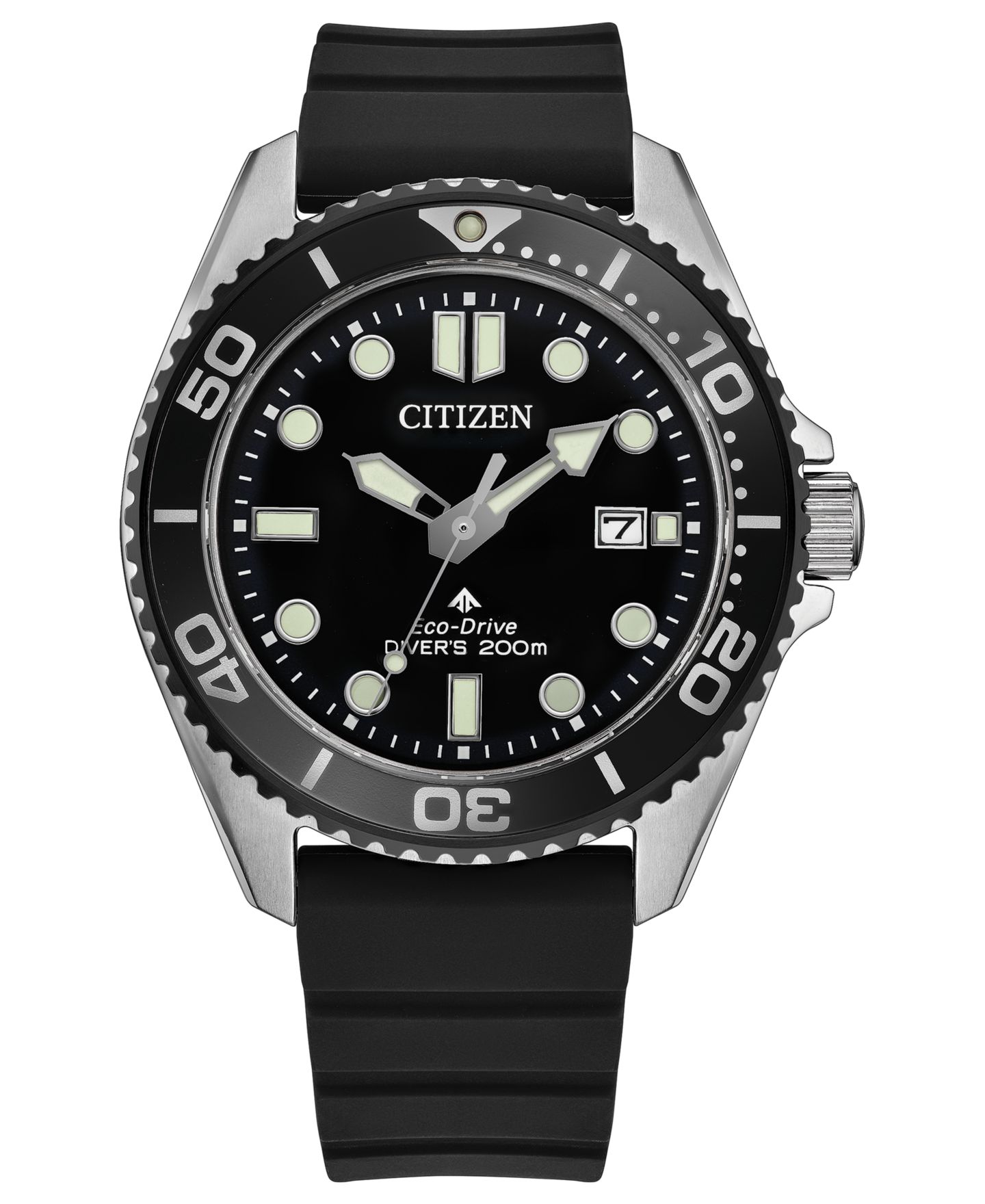 Мужские часы Citizen Promaster Sea Dive Black Strap Watch 40.6mm — фото 1