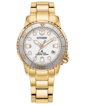 Women's Promaster Sea Dive Light Gold-Tone Stainless Steel Bracelet Watch 36.5mm