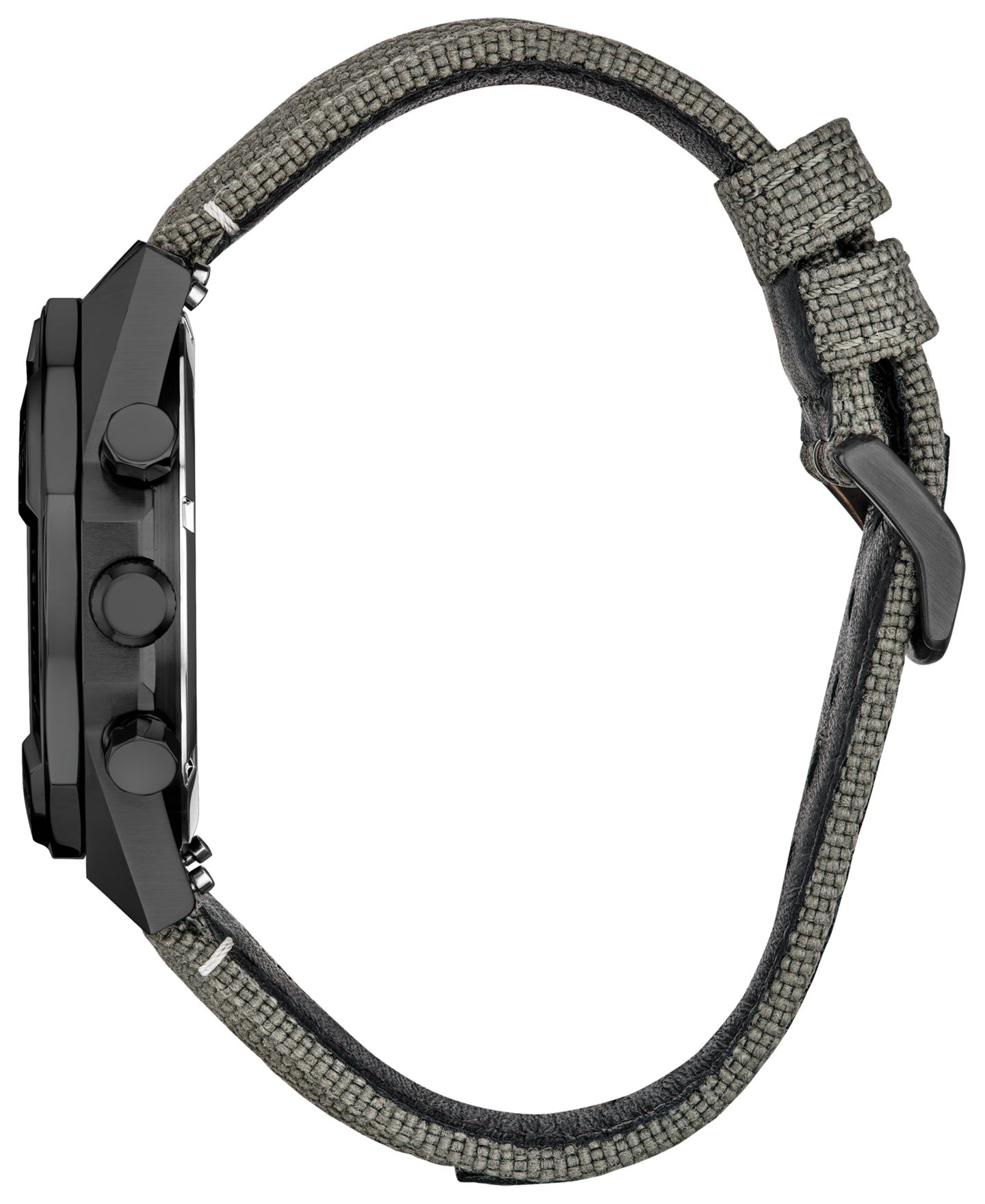 Мужские часы Citizen Nighthawk Sport Casual Gray Nylon Strap Watch 42mm — фото 2