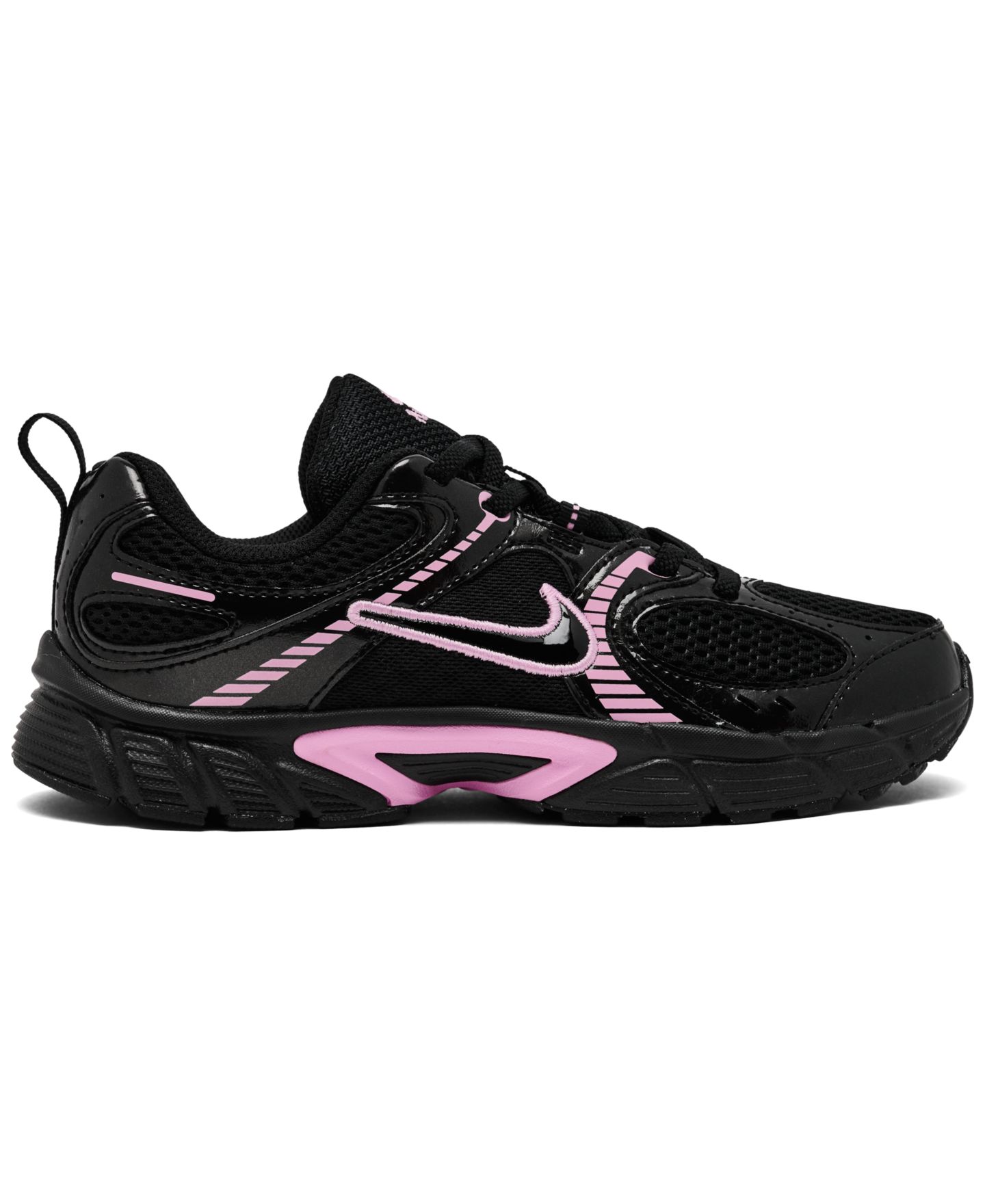 Детские кроссовки Nike V5 RNR Elastic Lace Lifestyle, цвет: Чёрный / Розовый — фото 3