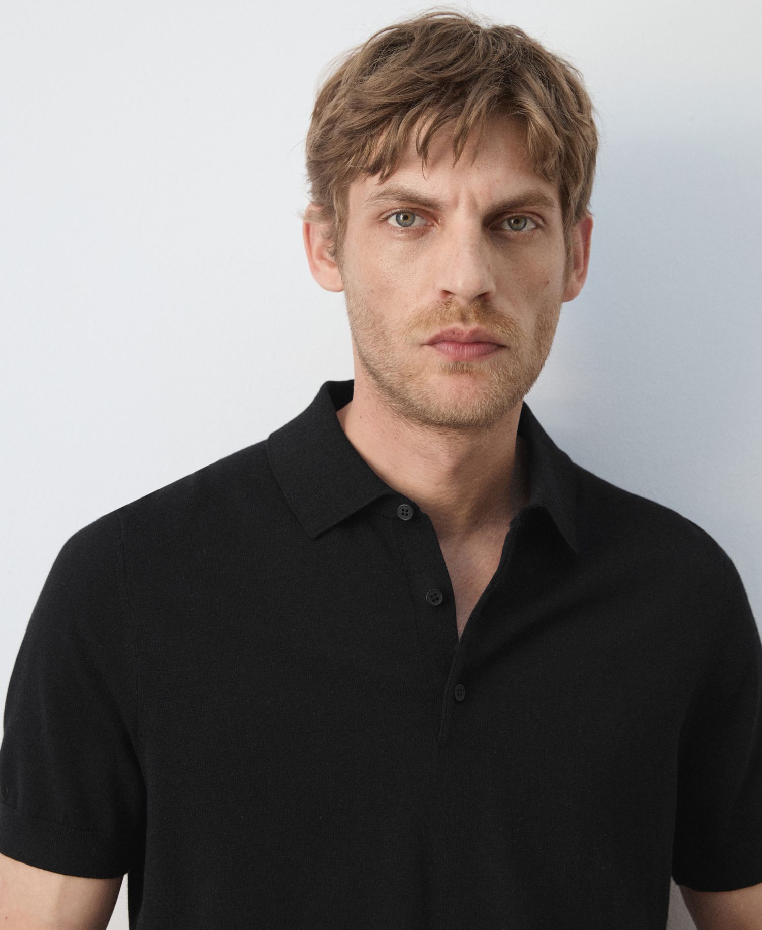 Men's Fine-Knit Cotton Polo Shirt