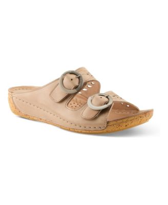 Women's Gelatia Slide Wedge with Laser-Cut Detail