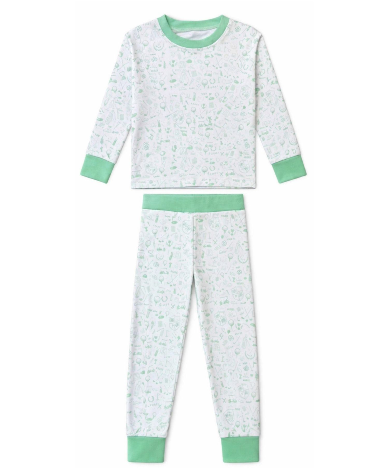 Bits and Bows Little/Big Unisex Golf Print 2-Piece Cozy Lounge Set