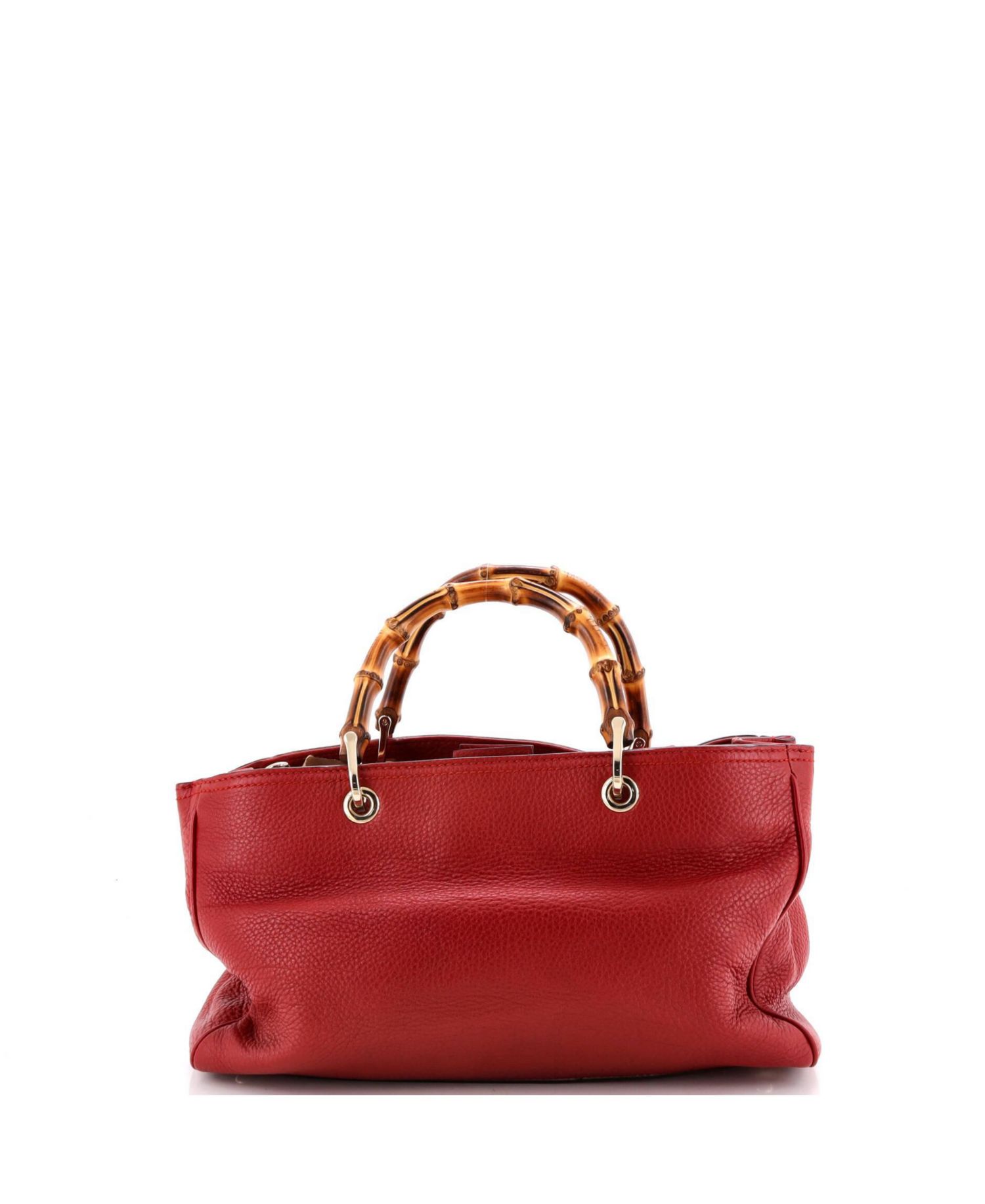 Medium Bamboo Shopper Tote Leather
