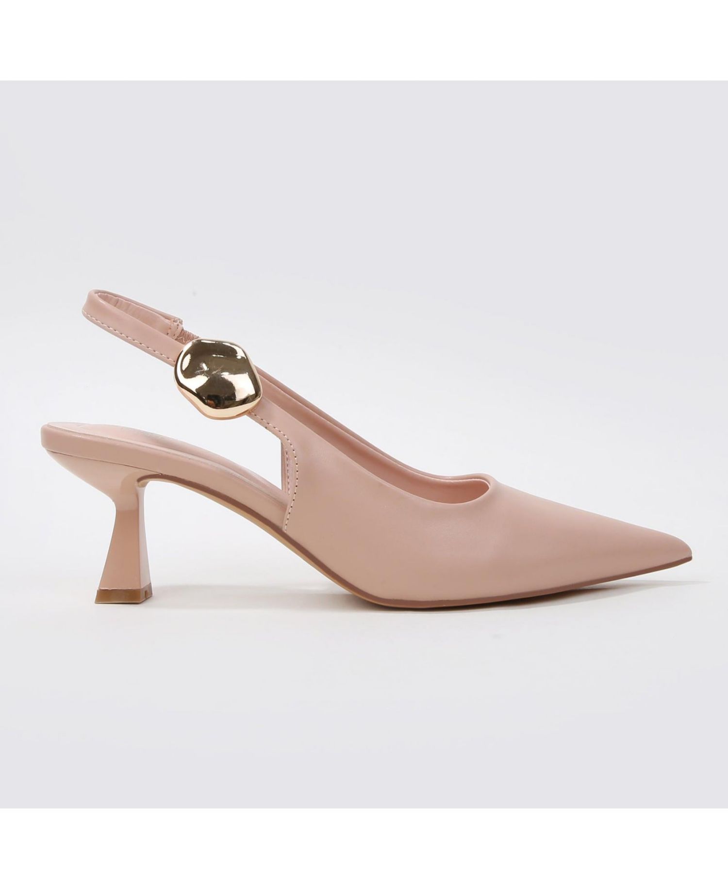 Women's Felina Pointed Toe Slingback Pumps with Gold Ornament