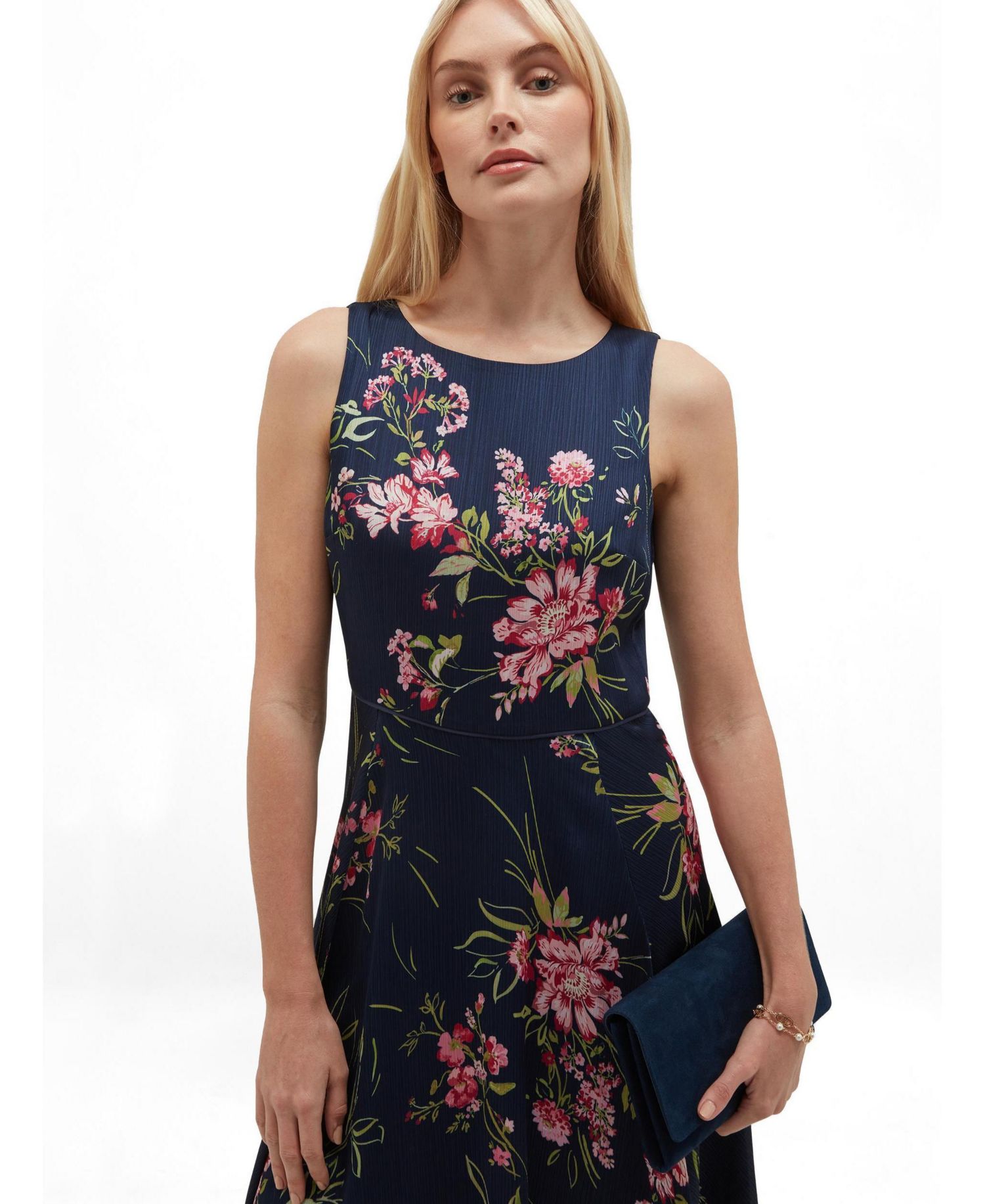 London Women's Demi Floral Print Silk Midi Dress