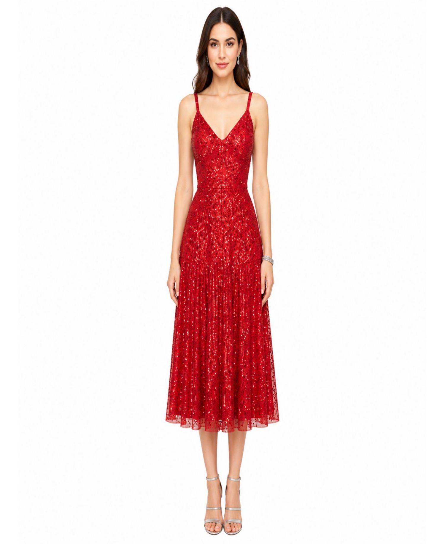 Women's Flowing, Sequin Midi Dress
