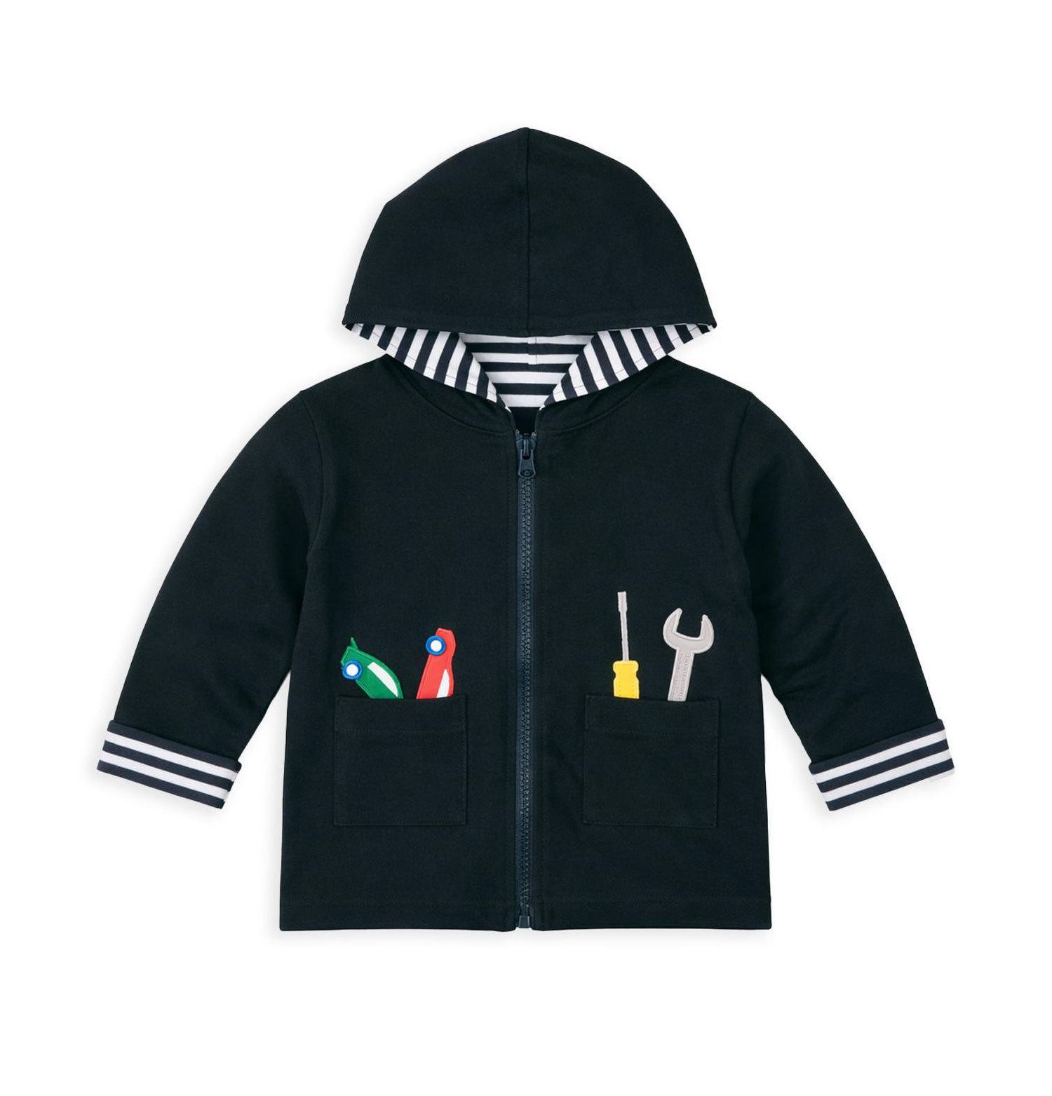 Baby Boy (12M-24M) Reversible Jacket With Cars and Tools