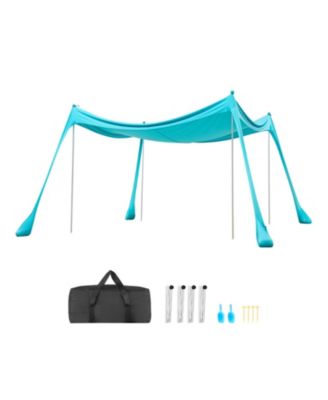 10 x 10 feet Pop Up Beach Tent Sun Shelter with UPF 50 Fabric