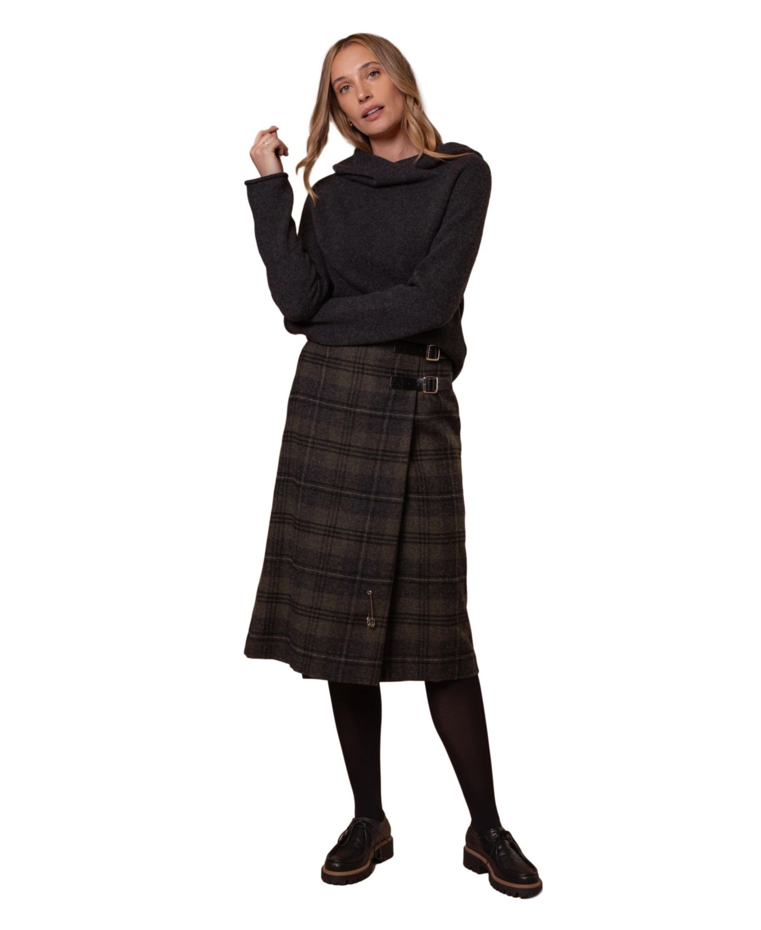 Women's Celtic and Co. Midi Celt Kilt Plaid Skirt