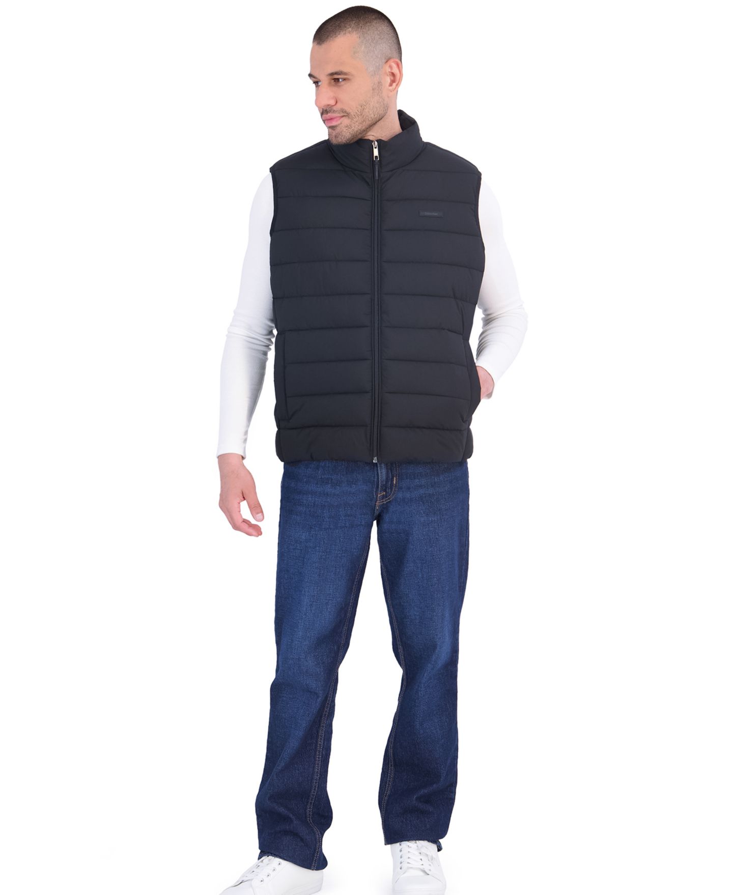 Мужской жилет Calvin Klein Quilted Puffer Stretch Vest, цвет: Чёрный — фото 2