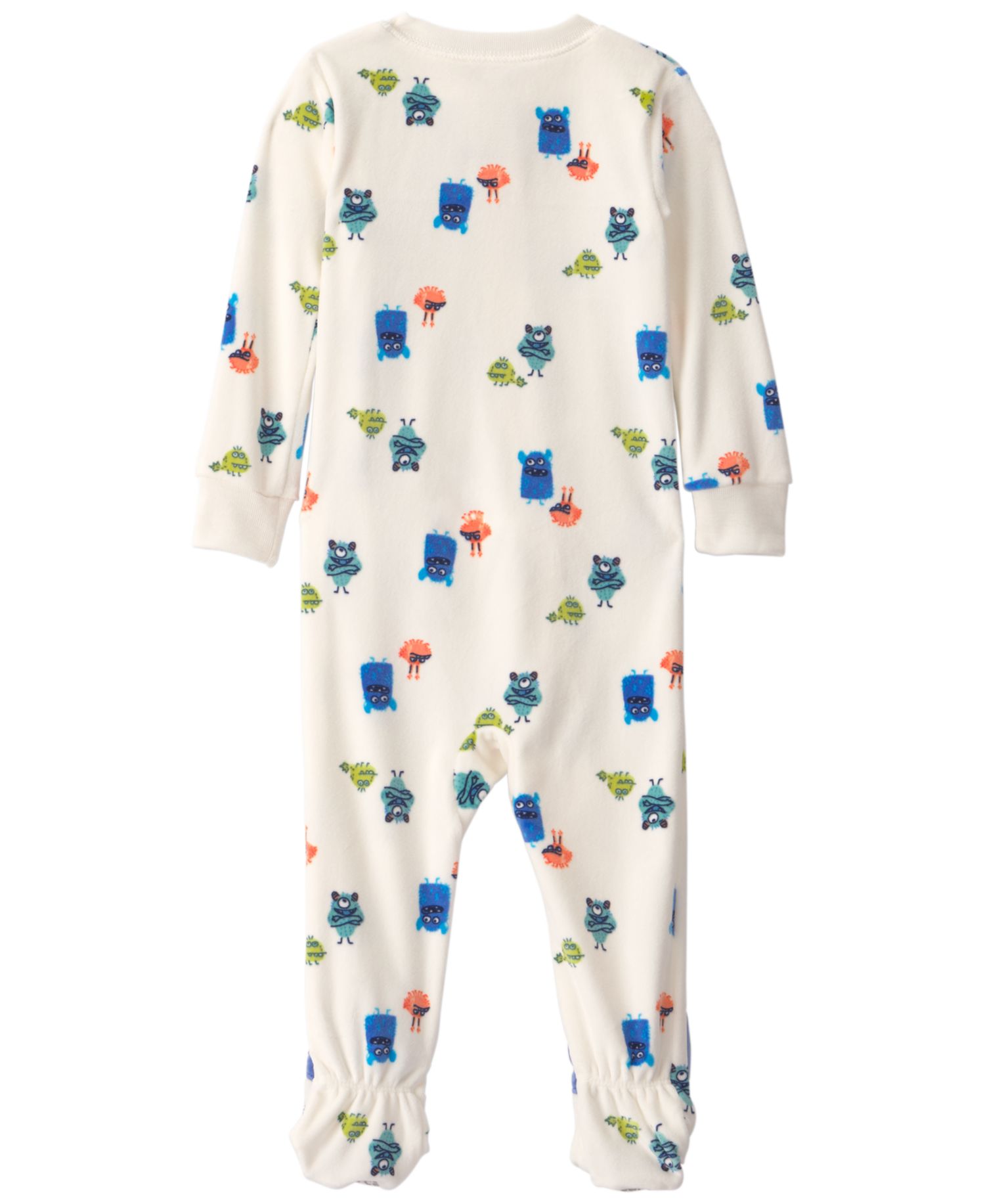 Carters Baby Boys' Monster 2-Way Zip Dream Plush Snug-Fit Footed Pajama